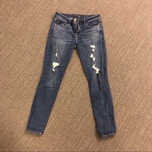 abercrombie size 26 distressed skinny jeans